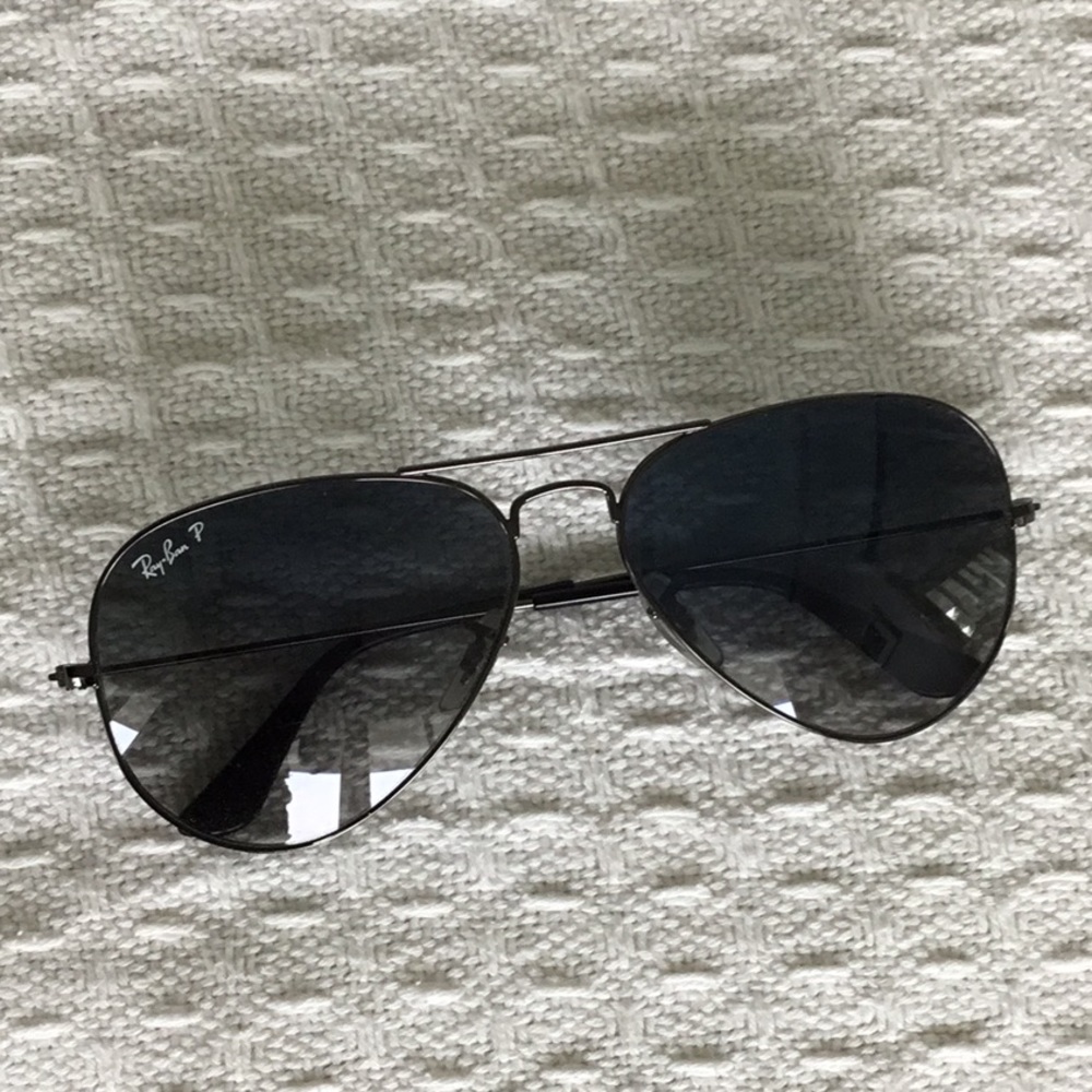 Ray-Ban 58014 Aviators metal frame, grey. Polarized